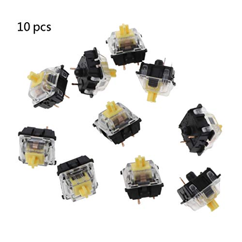PLCPDM 10 Teile/Paket 3Pin Gelb Schalter Gateron MX Schalter Transparent Für Fall Für Mechanische Tastatur MX Kompatibel von PLCPDM