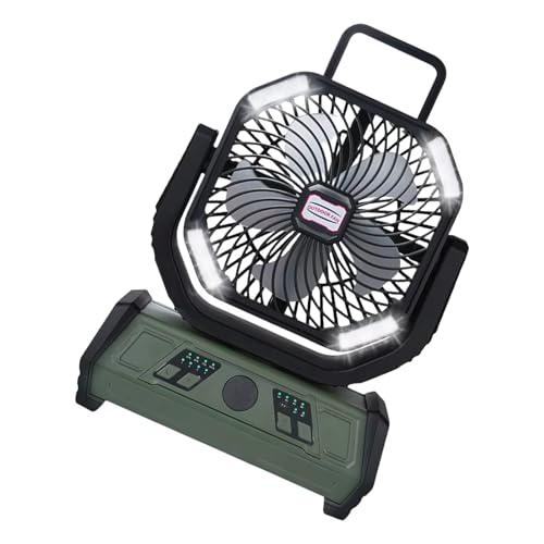 PLCPDM 10000 MAH Wiederaufladbare Lüfterlampe Freien Mit Ruhigem Motor Und Verstellbaren Luftströmen Die Sich Perfekt Für Zelte Und Stromausfälle Eignen von PLCPDM
