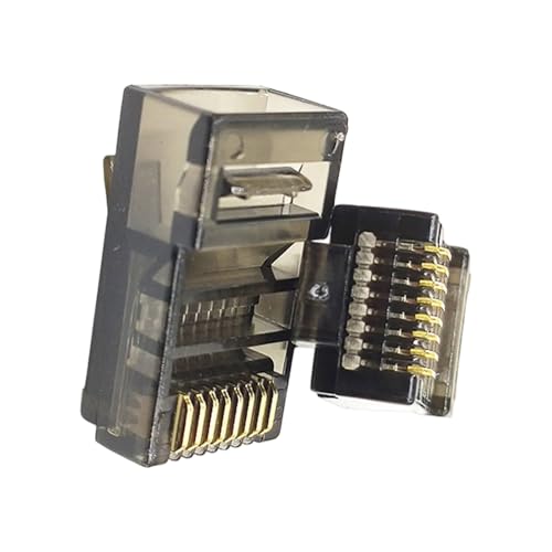 PLCPDM 100pcs RJ45 Networking Anschlusskabel Stecker Cat5 Ethernet Anschlüsse Für Sichere Und Stabile Verbindung von PLCPDM