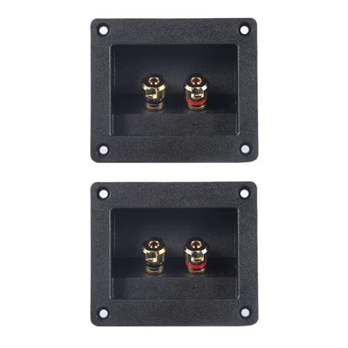 PLCPDM 2pcs Draht Springklemmen Cup Square Lautsprecher 2 Positionen Banane Einbau Lautsprecher Box Schwarz Für Heimauto Stereos PLCPDM 2pcs Draht Springklemmen Cup Square Lautsprecher 2 Positionen Banane Einbau Lautsprecher Box Schwarz Für Heimauto Stereos von PLCPDM