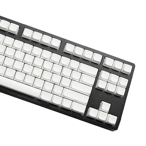 PLCPDM 87pcs PBTS Blanks Keycap Mechanische Tastaturen XDA Höhe Nicht Drucken Weißer Schlüsselcap Set Für MX Switches von PLCPDM
