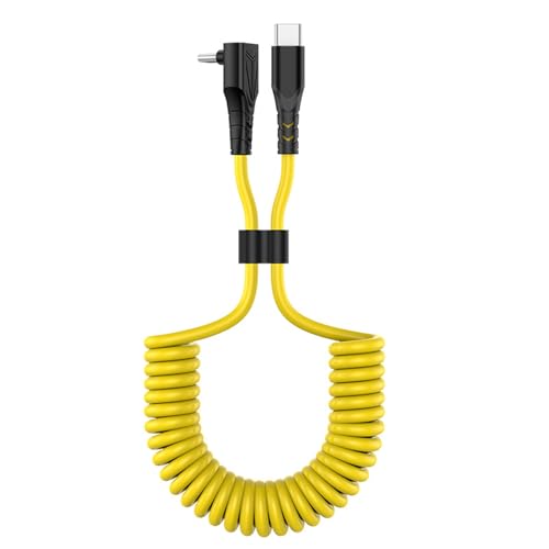 PLCPDM Coiled USB C Zu USB C Kabeldatengeschwindigkeitsvereinbarungslänge PD60W Schnellladung Für Smartphones Laptops Tablets von PLCPDM