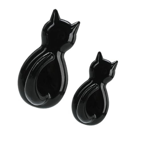 PLCPDM Dekorative Katzenhaken für Küche, Badezimmer, Mantel, Hut, Organizer, funktionales Raummanagement-Werkzeug, dekorative Katzenhaken, 2 Stück PLCPDM Dekorative Katzenhaken für Küche, Badezimmer, Mantel, Hut, Organizer, funktionales Raummanagement-Werkzeug, dekorative Katzenhaken, 2 Stück von PLCPDM