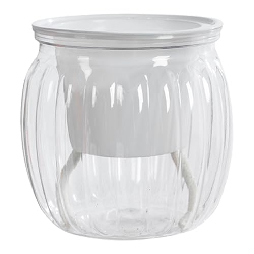 PLCPDM Klare Kürbisform Blumentöpfe Verdickte Sichtbare Wasserspiegel Lazy Priming Basin Desktop Ornamente Dekorative Garten Pflanzer von PLCPDM