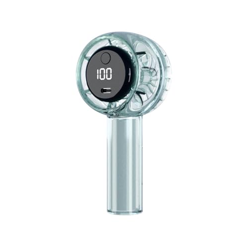 PLCPDM Luftkühlungslüfter Reisungslüfter Schreibtisch Lüfter 1200 MAh Handheld Digital Display Lüfter Reisen Stille Lüfter Mit Verstellbarer Geschwindigkeit von PLCPDM