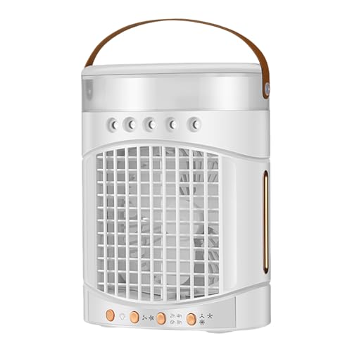 PLCPDM Miniatur Tower Lüfter Mit Misting 3 Geschwindigkeits Einstellung 600 Ml Kapazität Blattloser Sicherer Schreibtisch Für Schlafzimmer Tisch Büro Nutzung Tragbarer Turm von PLCPDM