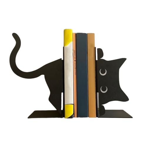 PLCPDM Robustes Metall-Bücherregal, Dekoration, modernes Katzen-Bücherregal, praktische und stilvolle Buchaufbewahrung und Organisationshalter von PLCPDM
