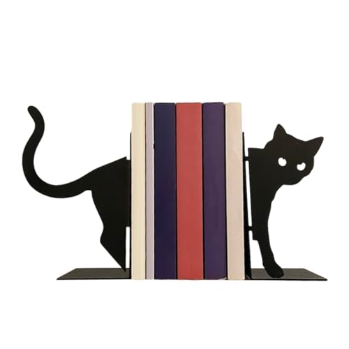 PLCPDM Robustes Metall-Bücherregal, Dekoration, modernes Katzen-Bücherregal, praktische und stilvolle Buchaufbewahrung und Organisationshalter von PLCPDM