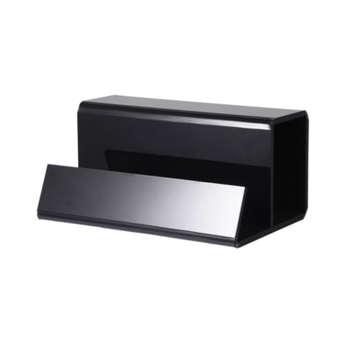 PLCPDM Schallplattenhalter aus Acryl, transparent, für Büro, Schwarz von PLCPDM
