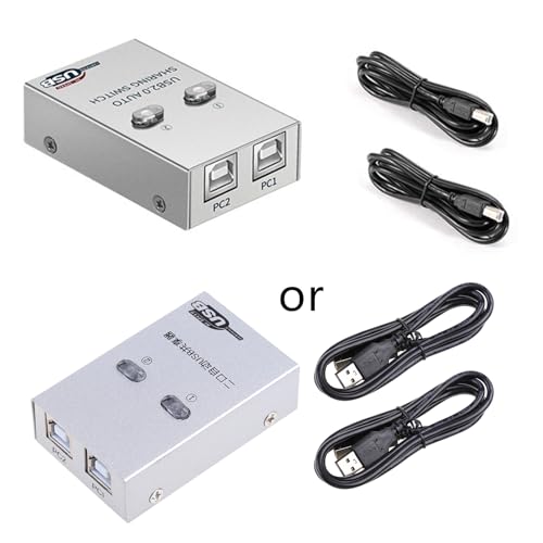 PLCPDM USB 2.0 Auto Sharing Schalter Drucker Sharing Gerät USB Hub 2-in-1-Ausgang Datenübertragungs Hub von PLCPDM
