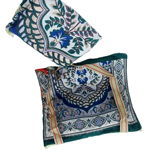 PLCPDM Weicher Gebetsteppich Eingeärgerter Blumenteppich Mit Beuteldauer Polyester Faltbar Für Den Teppich Angemessen von PLCPDM