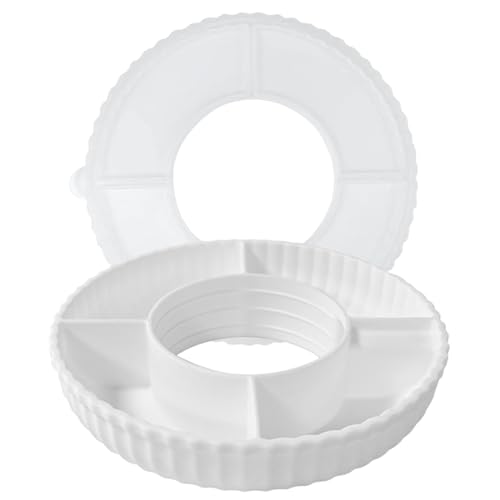 Praktisches Snacktablett Funktioneller Snackteller mit Deckel Funktioneller Snacks Teller für Tassenteiler Behälter Lebensmitteltablett von PLCPDM
