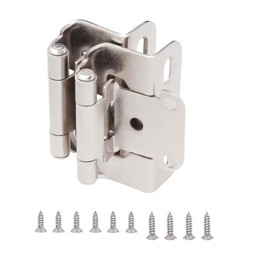 Set mit 2 praktischen Scharnieren aus antikem Stahl für Küchenschränke mit 1,27 cm Überlagerungen, teilweise Wickelverschluss, halbe versteckte Designs, Renovierungsscharniere Set mit 2 praktischen Scharnieren aus antikem Stahl für Küchenschränke mit 1,27 cm Überlagerungen, teilweise Wickelverschluss, halbe versteckte Designs, Renovierungsscharniere von PLCPDM