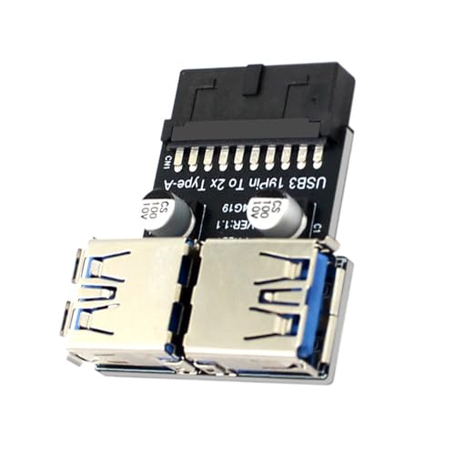 USB 3.0 Frontplatten-Header 20/19 Pin auf 2 USB 3.0 Motherboards Konverter Adapter Horizontale Motherboards Header von PLCPDM