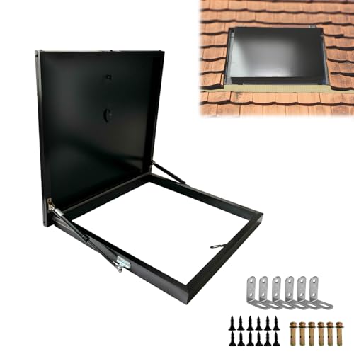 Dachluke – Dachluke aus Metall, verzinkter Stahl, isolierte Dachluke für Flachdächer, Dachluke, Verriegelung Dachzufahrtluke mit Verriegelung von PLDOULY