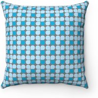 Mid Century Modern Kissenbezug Blaues Blumenmuster, Polyester Bezug Mid Century Modern Kissenbezug Blaues Blumenmuster, Polyester Bezug von PLEBOindustries