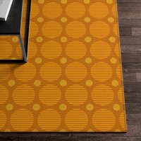 Mid Century Modern Sunset Orange Dornier Teppich in 3 Größen von PLEBOindustries