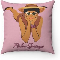 Rosa Palm Springs Kissenbezug Retro Mid-Century Modern Wüstenmode Rosa Palm Springs Kissenbezug Retro Mid-Century Modern Wüstenmode von PLEBOindustries