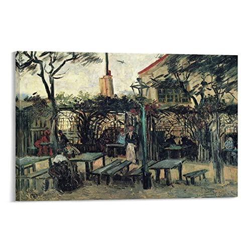 Terrace of A Cafe on Montmartre La Guinguette Paris Van Gogh Impresiones En Lienzo Obra De Arte CANVAS WALL ART PRINT ARTWORK Decoraciones Para La Oficina En Casa 3D Effect Wall Art Pintura Moderna Re von PLEETS