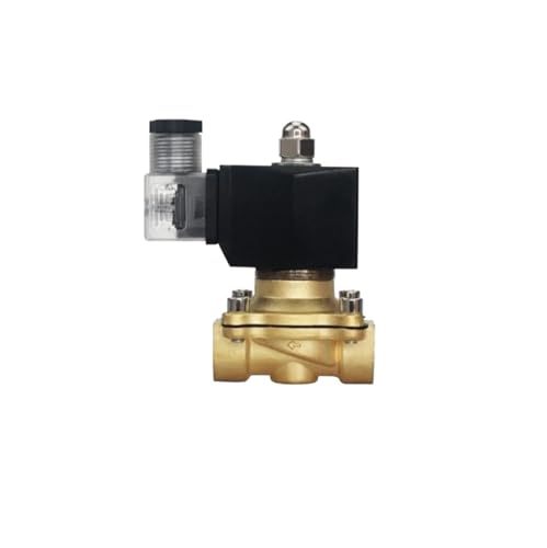 1-1/2 inch Brass Normally Closed Solenoid Valve 220V 12V 24V Direct Acting Solenoid Valve with LED Light(DC12V) von PLEFZUSLS