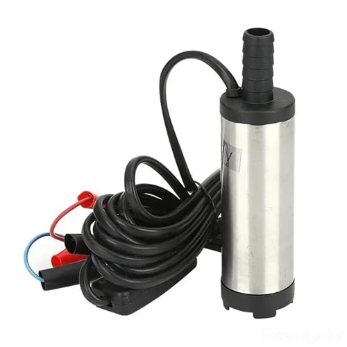 38 mm for Pumpen Tauchpumpe 12 Volt Kraftstofftransferpumpe 12 V 24 V DC Elektrisch 12 l/min Edelstahlgehäuse Diesel Öl Wasser(12V,Clip Yellow) von PLEFZUSLS