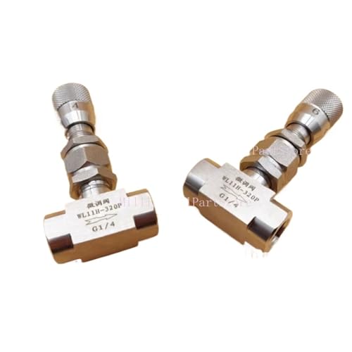 G 1/8" 1/4" NPT 1/2" Stainless Steel 304 Fine-tuning Valve Micro Adjustment Valve WL11H-320P Flow Regulating Valves 1pc(1/8",G Thread) von PLEFZUSLS