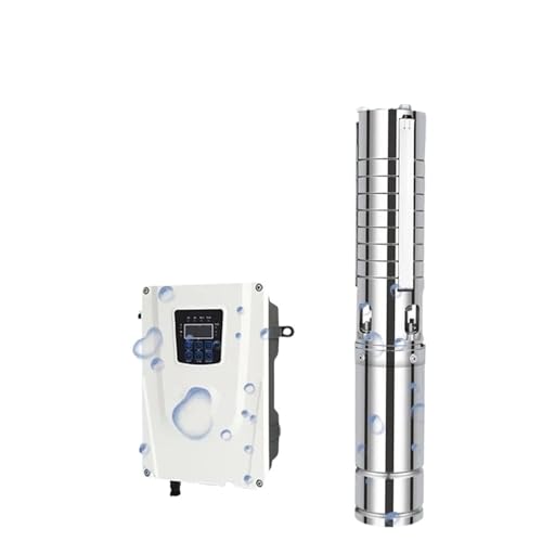 Hybrid AC/DC Solar Wasserpumpe 15,000L/H Solar Tiefbrunnen Controller for Bewässerung Tiefbrunnen Pumpe Fußballplatz Golfplatz Rasen Ma(15-40) von PLEFZUSLS