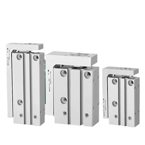 MXH/HLH-Schienenzylinder MXH6 MXH10 MXH16 MXH20 Typ Präzisions-Pneumatikzylinder Linearer Seitenschienenführungsstangenzylinder MXH6-10(Stroke 15mm) von PLEFZUSLS
