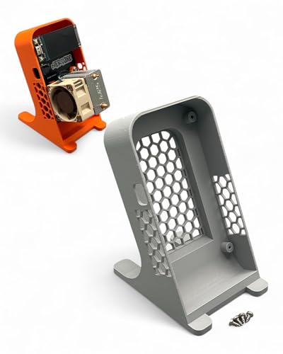 Ständer Gehäuse passend für Nerdminer Nerdaxe BTC Bitcoin Solominer Halterung ASIC Miner (Grau) von PLEXONE