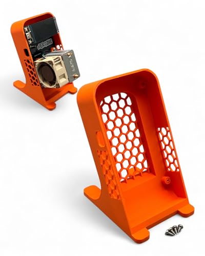 Ständer Gehäuse passend für Nerdminer Nerdaxe BTC Bitcoin Solominer Halterung ASIC Miner (Orange) von PLEXONE