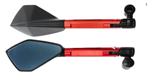 PLFMFVBLBG Motorrad Seitenspiegel Für CB650F Für CB 650 F Für CB650 F Für CB 650F Motorrad Rückansicht Rückspiegel Seite Spiegel Zubehör Lenkerendenspiegel Motorrad(Red) von PLFMFVBLBG