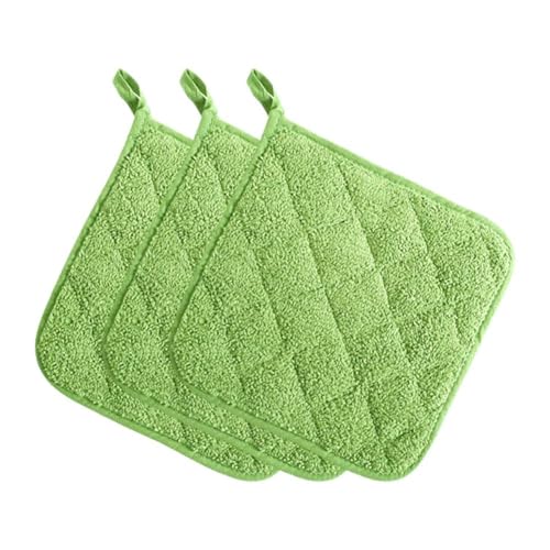 2 In 1 Topflappen Ofenhandschuhe 3 Stück Baumwolle Matte Kochen Mikrowelle Untersetzer Backen Werkzeug BBQ Zubehör Topflappen Handschuhe von PLGEBR