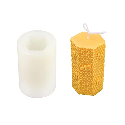 PLGEBR 3D-Bienen-Waben-Silikon-Kerzenformen, handgefertigte Formen, Basteln, Wachsherstellung, Kerzen, Kreide, Wachs, Schmelzzubehör, Bienenstöcke von PLGEBR