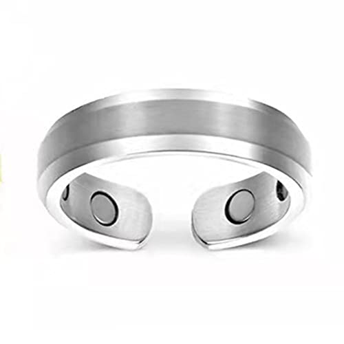 PLGEBR Unisex Magnettherapie Ring Gewichtsverlust Ringe für Frauen Größenverstellbar halten schlank stilvoll Metall Touch Acupoint Ring von PLGEBR