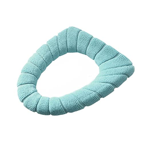 PLGEBR Winter Warme Toilettensitzabdeckung Closestool Mat 1Pcs Waschbares Badezimmerzubehör Reine Toilettensitz Weiche O-Form Pad Stricken Farbe von PLGEBR