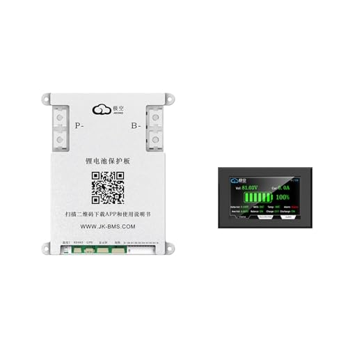 PLGPENECTU JK Active Balancer Smart BMS B2A8S20P with 3.2/4.3inch Display，Lifepo4 Li-Ion Lto Battery 200A 4S-8S 12V/24V Active Balance 2A Smart BMS(B2A8S20P 4.3inch LCD) von PLGPENECTU