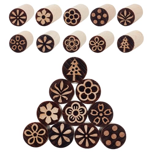 PLIGREAT 10 Stücke Ton Modelliermuster Stempel Kit Runde Holzkeramik Ton Druck Stempel Keramik Werkzeuge Stempel Naturholz Block Stempel mit gemischten Mustern für Ton Keramik DIY Kunsthandwerk PLIGREAT 10 Stücke Ton Modelliermuster Stempel Kit Runde Holzkeramik Ton Druck Stempel Keramik Werkzeuge Stempel Naturholz Block Stempel mit gemischten Mustern für Ton Keramik DIY Kunsthandwerk von PLIGREAT