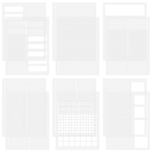 PLIGREAT 12 Teiliges Journal Schablonen Set Kunststoff Schablonen Mit Geraden Linien Weiße Planerlisten Gewohnheits Tracker Schablone Für Notizbuch Journaling Schreiben Umschläge PLIGREAT 12 Teiliges Journal Schablonen Set Kunststoff Schablonen Mit Geraden Linien Weiße Planerlisten Gewohnheits Tracker Schablone Für Notizbuch Journaling Schreiben Umschläge von PLIGREAT