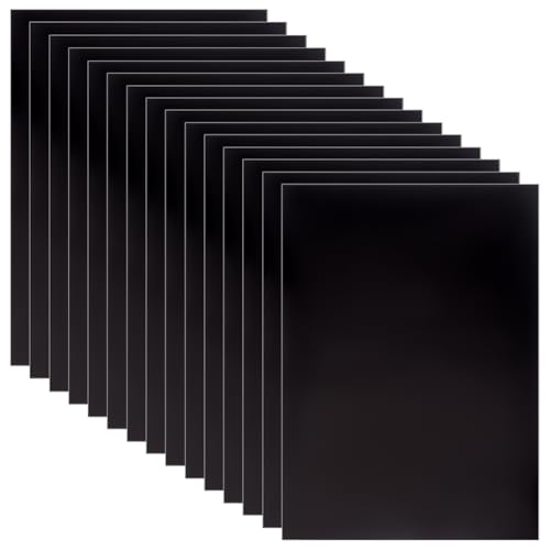 PLIGREAT 15 Blatt Lasergravur-Testpapier schwarz A4-Format doppelseitiges Lasergravur-Testpapier für Faserlaser-Schneide- und Markiermaschine 11,7 "x 8,3" / 29,7 x 21 cm von PLIGREAT