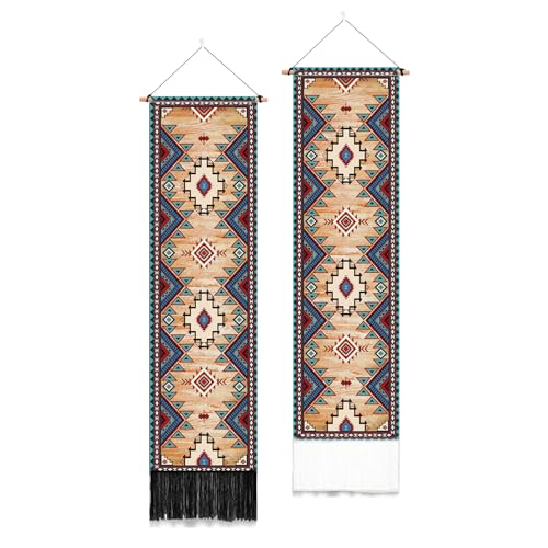 PLIGREAT 2 Packung Azteken Wandteppich Vertikaler Retro Wandbehang Im Tribal Navajo Stil Mit Quasten Abstrakter Geometrischer Wandteppich Für Schlafzimmer Heimdekoration PLIGREAT 2 Packung Azteken Wandteppich Vertikaler Retro Wandbehang Im Tribal Navajo Stil Mit Quasten Abstrakter Geometrischer Wandteppich Für Schlafzimmer Heimdekoration von PLIGREAT