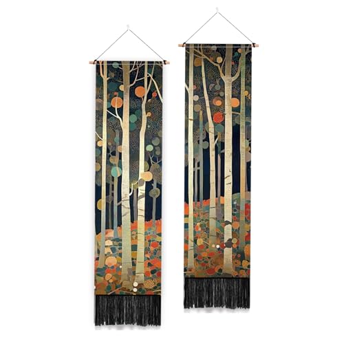 PLIGREAT 2 Packung Vintage Wandbehang Abstrakter Baum Wandteppich Mit Quasten Ölgemälde Lang Schmal Wandteppich Für Schlafzimmer Wohnzimmer Zuhause Vertikale Kunstdekoration 52" x 13"/130 x 33cm PLIGREAT 2 Packung Vintage Wandbehang Abstrakter Baum Wandteppich Mit Quasten Ölgemälde Lang Schmal Wandteppich Für Schlafzimmer Wohnzimmer Zuhause Vertikale Kunstdekoration 52" x 13"/130 x 33cm von PLIGREAT