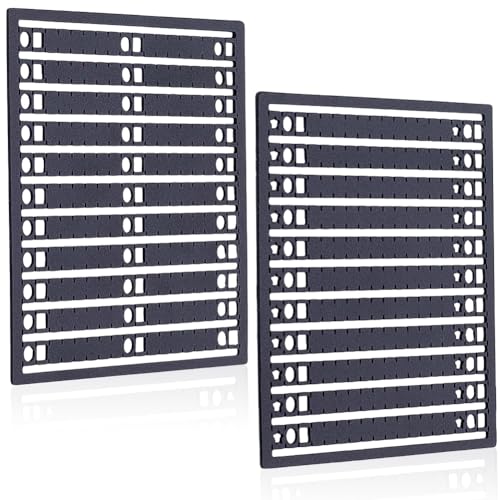 PLIGREAT 2 Stück Haftnotiz Schablonenvorlage Schwarze Metall Schablone Mit Geraden Linien Notizblock Zeichenvorlage Für To Do Listen Planung Büro Zuhause von PLIGREAT