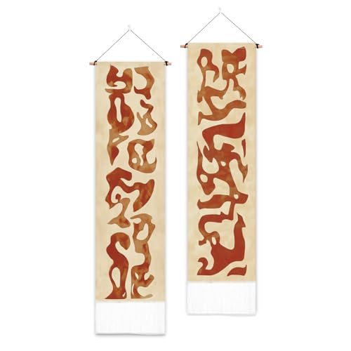 PLIGREAT 2er Pack Abstrakter Wandteppich mit Quasten, ästhetischer Wandbehang Roter vertikaler Home Art Wandteppich für Schlafzimmer Wohnzimmer Badezimmer Lange schmale Wandbehang Kunst Dekor PLIGREAT 2er Pack Abstrakter Wandteppich mit Quasten, ästhetischer Wandbehang Roter vertikaler Home Art Wandteppich für Schlafzimmer Wohnzimmer Badezimmer Lange schmale Wandbehang Kunst Dekor von PLIGREAT