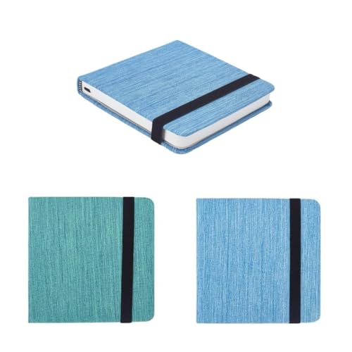 PLIGREAT 2er Pack quadratisches Aquarell Journal Tragbares reines Skizzenbuch 48 Blatt Aquarell strukturierte Zeichenpapiere Reise Skizzenbuch für Kalligraph Aquarell Notizbuch von PLIGREAT