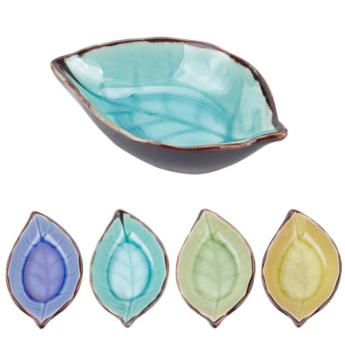 PLIGREAT 4 Stück Keramik Löffel Rest Niedliche blattförmige Löffel Rest Kochlöffel Halter für Küche Arbeitsplatte Küche Utensil Spatel Gabel Schöpfkellen Rest Sauce Geschirr Bowl Party Tischdekoration PLIGREAT 4 Stück Keramik Löffel Rest Niedliche blattförmige Löffel Rest Kochlöffel Halter für Küche Arbeitsplatte Küche Utensil Spatel Gabel Schöpfkellen Rest Sauce Geschirr Bowl Party Tischdekoration von PLIGREAT