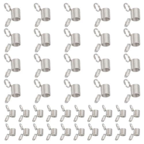 PLIGREAT 40 Stück Perlenklemmen für die Schmuckherstellung 2 Größen Perlenstopper Kumihimo-Perlendrahtenden, um zu verhindern, dass Perlen herunterfallen DIY-Armbänder Halsketten Perlenzubehör PLIGREAT 40 Stück Perlenklemmen für die Schmuckherstellung 2 Größen Perlenstopper Kumihimo-Perlendrahtenden, um zu verhindern, dass Perlen herunterfallen DIY-Armbänder Halsketten Perlenzubehör von PLIGREAT