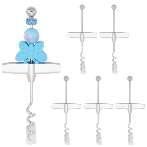 PLIGREAT 6 PCS Perlen Weinflaschenöffner Perlen Flaschenöffner Weinkorkenentferner Reise Korkenzieher Perlenöffner für Weinflaschen Küche Bar Restaurant Hochzeit DIY Gefälligkeit Getränkegeschenke von PLIGREAT
