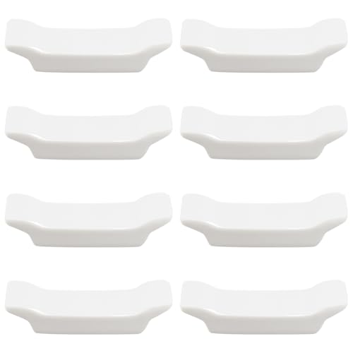 PLIGREAT 8 Stück weißes Porzellan Essstäbchen Rack Chinesisches Keramik Essstäbchen Halter Essstäbchen Gestell für japanisches Chinesisches Restaurant Hotel Löffel Gabelständer Tischdekoration von PLIGREAT