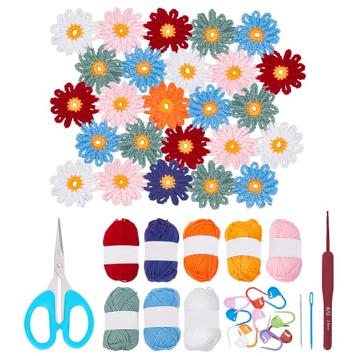 PLIGREAT Anfänger Häkelset, Daisy Häkelset Häkelset Häkeldecke Kit DIY Decke Set mit Videoanleitung für Häkelliebhaber Anfänger Häkeln Strickset für Erwachsene Geburtstag PLIGREAT Anfänger Häkelset, Daisy Häkelset Häkelset Häkeldecke Kit DIY Decke Set mit Videoanleitung für Häkelliebhaber Anfänger Häkeln Strickset für Erwachsene Geburtstag von PLIGREAT