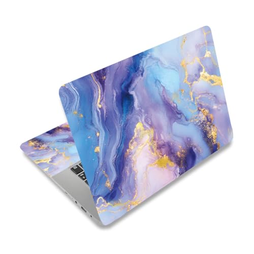 PLIGREAT Lila Marmor Kunst Laptop Haut Aufkleber Universal Vinyl Notebook Dekoratives DIY Aquarell Schutz Abdeckung Aufkleber für 12" 13" 13,3" 14" 15 Zoll Laptop Netbook PC von PLIGREAT